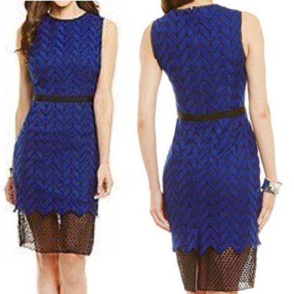 Antonio Melani Halloway Lace Sheath Dress 6 Sleeve - Picture 2 of 13